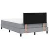 vidaXL Boxspringbett mit Matratze Hellgrau 120 x 200 cm Stoff