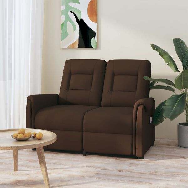 vidaXL 2-Sitzer Massagesessel Braun Kunstleder