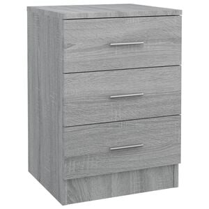 vidaXL Nachttisch Grau Sonoma 38x35x56 cm Holzwerkstoff