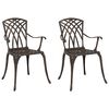 vidaXL Gartenstuhl 2 pcs Bronze 53 x 51 x 88,5 cm Aluminium