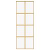 vidaXL Schiebetür Golden 76x205 cm ESG-Klarglas und Aluminium