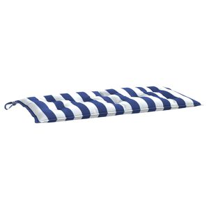 vidaXL Gartenbank-Auflage Blau & Wei&szlig; Gestreift 100x50x7 cm