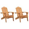 vidaXL Adirondack-Gartenst&uuml;hle 2 Stk. Massivholz Akazie