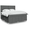 vidaXL Boxspringbett mit Matratze Dunkelgrau 180x200 cm Stoff