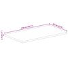 vidaXL Tischplatte 110x60x2,5 cm Rechteckig Raues Massivholz Mango