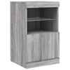 vidaXL Sideboard mit LED-Leuchten Grau Sonoma 164x37x67 cm