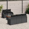 vidaXL Garten-Sofa-Set 6 pcs Schwarz Poly Rattan
