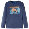 Kinder-Langarmshirt Dunkelblau Melange 104