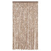 vidaXL Fliegenvorhang Beige und Dunkelbraun 100x200 cm Chenille