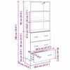 vidaXL Highboard Altholz 69,5 x 34 x 180 cm Holzwerkstoff