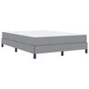 vidaXL Boxspringbett mit Matratze Hellgrau 140 x 190 cm Stoff