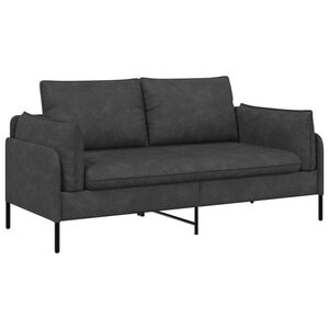 vidaXL 2-Sitzer Sofa Schwarz 188 x 81 x 89 cm Kunstleder