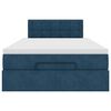 vidaXL Ottoman-Bett mit Matratze Dunkelblau 120x200 cm Samt