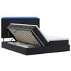 vidaXL LED-Speicherbett mit Matratze Schwarz 180 x 200 cm Samt