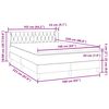 vidaXL Boxspringbett mit Matratze Hellgrau 160x220 cm Samt
