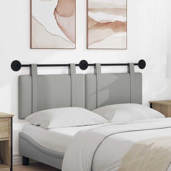 vidaXL H&auml;ngevorderseite Wandmontiert Wolkengrau 130 x 55 x 5 cm Stoff