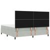 vidaXL Boxspringbett mit Matratze Hellgrau 200 x 200 cm Stoff