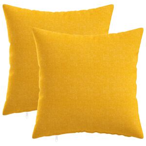 vidaXL Kissenbezug 2 stk. HEERLEN Helles Gelb 30 x 30 cm Stoff