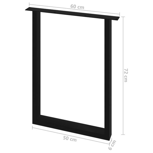 vidaXL Esstischbeine 2 Stk. O-Gestell 60&times;72 cm