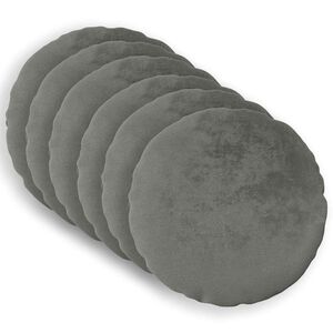 vidaXL Kissenbezug 6 pcs HEERLEN Dunkelgrau &Oslash; 30 cm Flanell