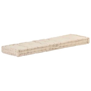 vidaXL Palettenkissen Baumwolle 120&times;40&times;7 cm Beige
