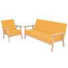 vidaXL Sofagarnitur 2-tlg. Stoff Gelb