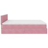 vidaXL Ottoman-Bett mit Matratzen & LEDs Rosa 200x200 cm Samt