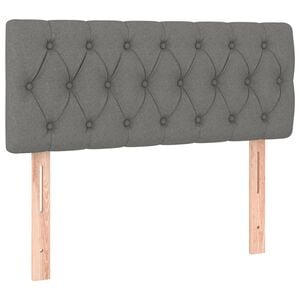vidaXL Kopfteil Dunkelgrau 100x7x78/88 cm Stoff