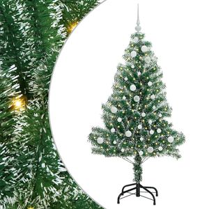 vidaXL K&uuml;nstlicher Weihnachtsbaum beschneit mit LED Licht 150 cm