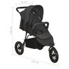 vidaXL Kinderwagen Anthrazit Stahl