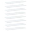 vidaXL B&uuml;cherregal-Bretter 8 Stk. Wei&szlig; 60x20x1,5 cm Holzwerkstoff