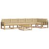 vidaXL Outdoor-Sofagarnitur 7 pcs Wei&szlig; und Beige 79 x 79 x 37 cm