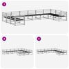 vidaXL Outdoor-Sofagarnitur 10 pcs Natur Massivholz Akazie