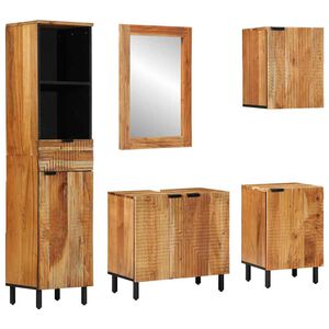 vidaXL Badezimmerschrank-Set 5 stk. Natur 38 x 33 x 160 cm