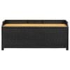vidaXL Sitzbank mit Stauraum 120 cm Poly Rattan Schwarz