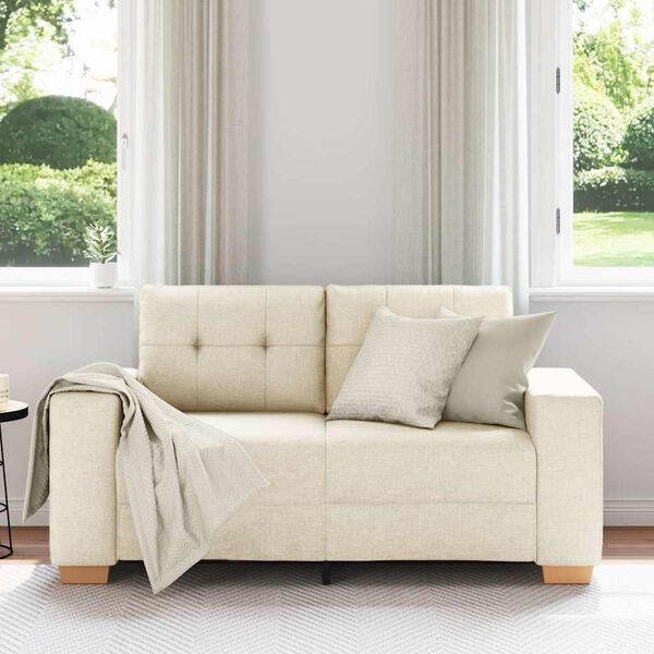 vidaXL Loveseat-Sofa Leinen 120 cm