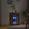 vidaXL Sideboard mit LED-Leuchten R&auml;uchereiche 41x37x67 cm