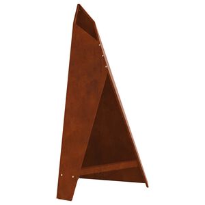 vidaXL Feuerstelle Braun 58 x 40 x 100 cm Wetterfeststahl