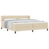 vidaXL Boxspringbett mit Matratze Creme 200 x 200 cm Stoff