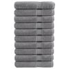 vidaXL Premium Handt&uuml;cher SOLUND 10 Stk. Grau 100x200 cm 600 g/m&sup2;