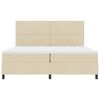 vidaXL Boxspringbett mit Matratze Creme 200 x 200 cm Stoff