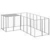 vidaXL Hundezwinger Silbern 4,84 m&sup2; Stahl