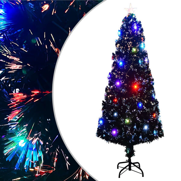 vidaXL Vorbeleuchteter Weihnachtsbaum mit St&auml;nder und LED 240 cm Glasfaser