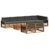 vidaXL Outdoor-Sofagarnitur 9 stk. Natur und Anthrazit