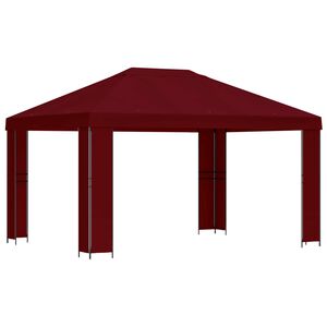 vidaXL Pavillon 4 x 3 m Bordeauxrot Polyester und Stahl 190 gsm