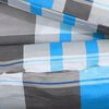 vidaXL Bettw&auml;sche-Set Blau und Grau 135x200 cm Baumwolle