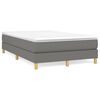 vidaXL Boxspringbett mit Matratze Dunkelgrau 120x190 cm Stoff