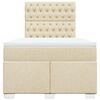 vidaXL Boxspringbett mit Matratze Creme 120x200 cm Stoff
