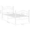 vidaXL Bett Weiß Metall 90x200 cm
