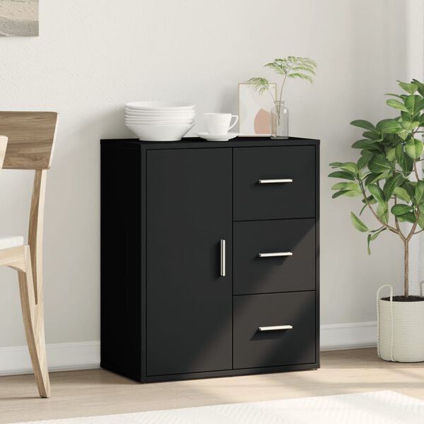 vidaXL Sideboard Schwarz 60x31x70 cm Holzwerkstoff
